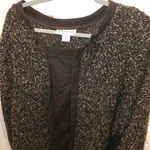 C.D. Daniel's 3x black white speckle sweater